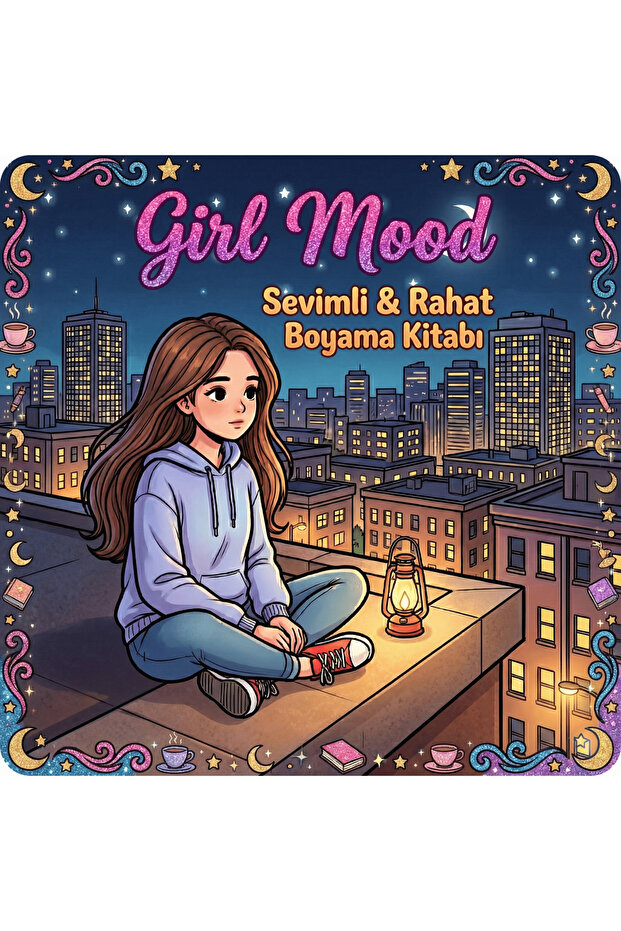 M&H Coloring Girl Mood - 21x21 cm Boyama Kitabı, Çocuk ve Yetişkinler için