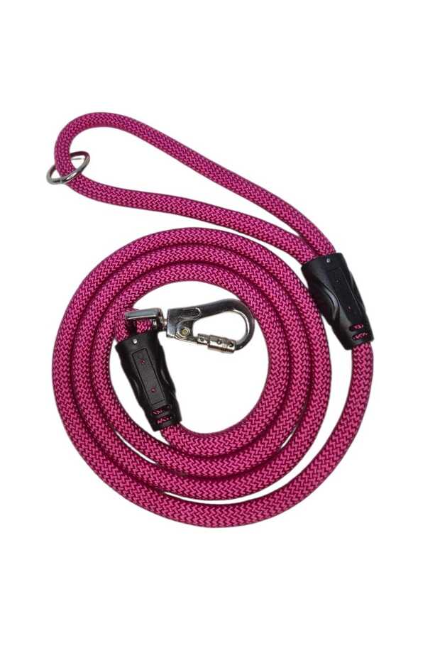 Dog Walking Leash Fuchsia 11 mm 150 cm with Locking Carabiner