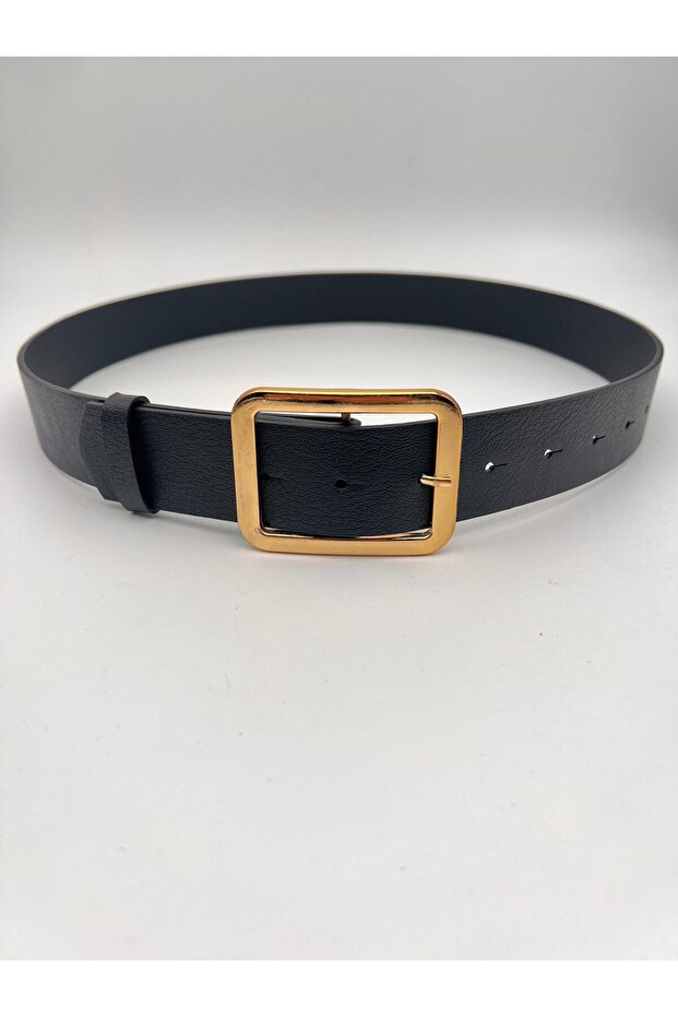 Gold Square Buckle Women's Belt, Jacket Belt, Trouser Belt.