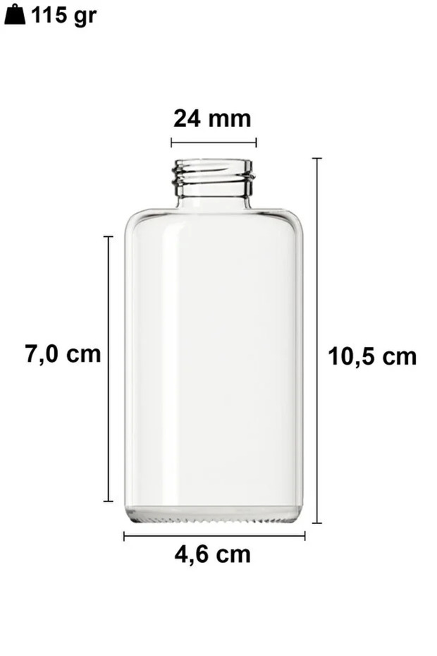 4 Pieces 100 ml Transparent Small Bottle 100 Cc Glass Bottle with Black Leak-Proof Cap Gift - 2