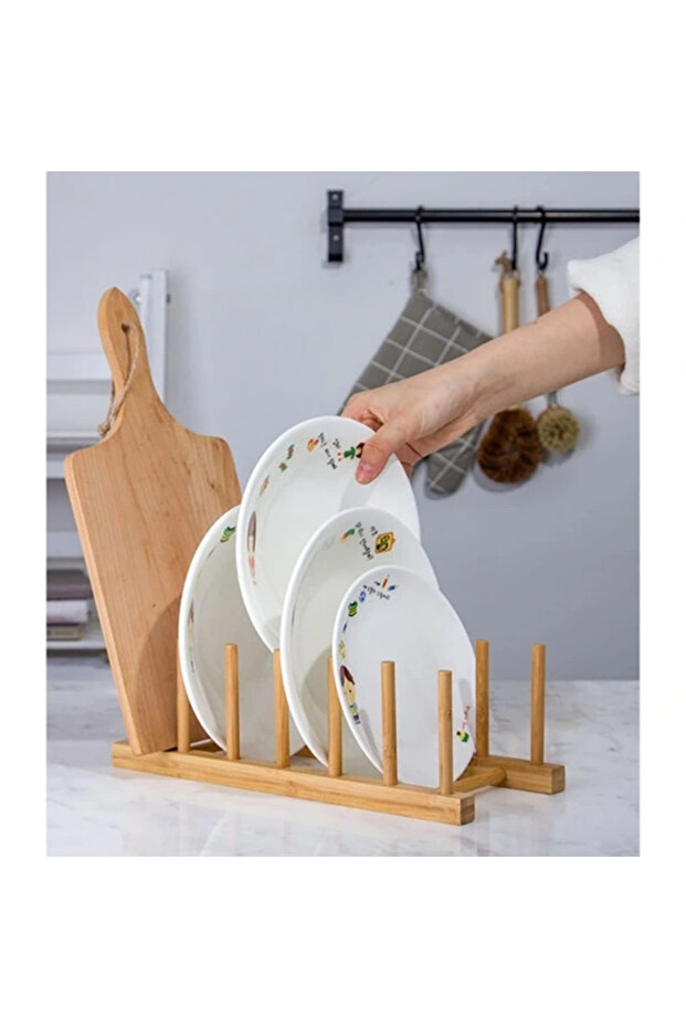 حامل منظم متعدد الأغراض من الخيزران - 3