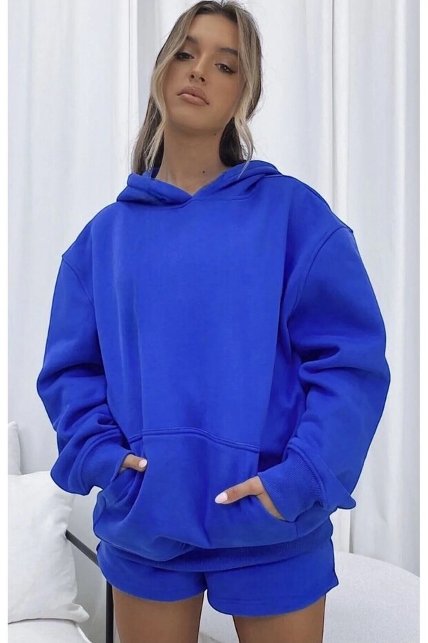 3 Yarn Combed Cotton Plus Size Unisex Sweatshirt - 1