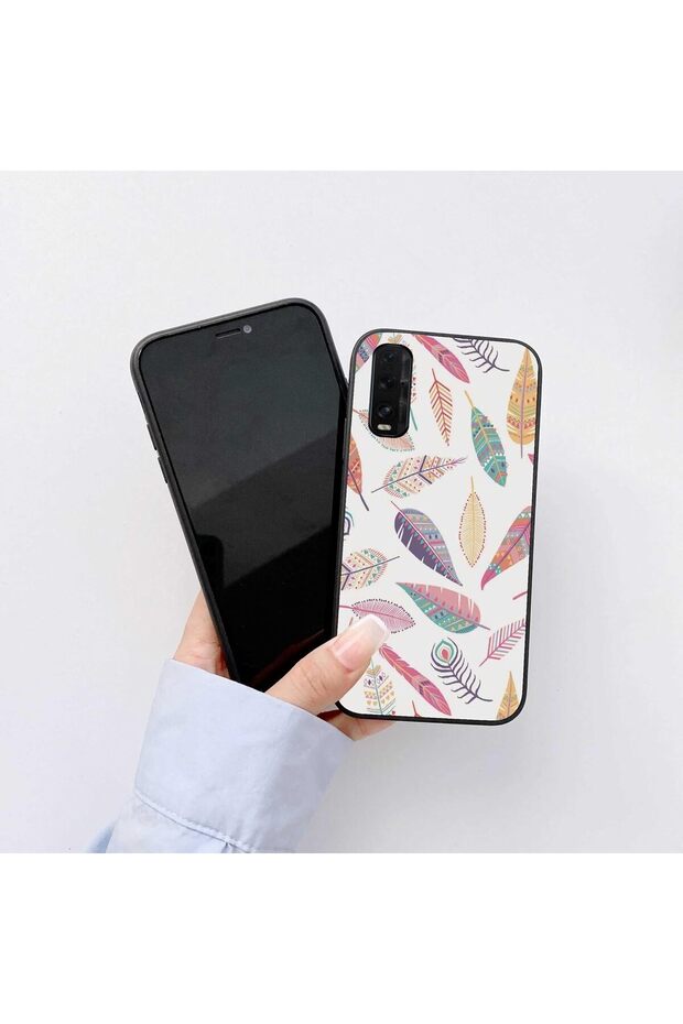 جراب حماية بنقشة أوراق الشجر لهاتف Vivo Y20 - 5