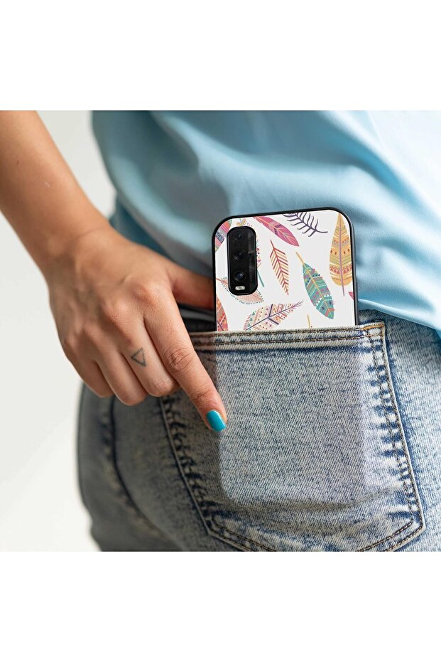 جراب حماية بنقشة أوراق الشجر لهاتف Vivo Y20 - 3