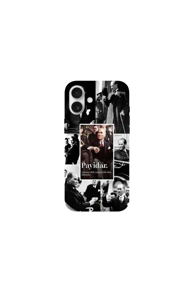 Premium Quality Launch Phone Case with Velvet Interior and Ataturk Pattern Compatible with iPhone 17