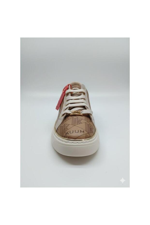 Sneakers Brown White Women's Shoes Stylish Aesthetic Premium Style Product - 2