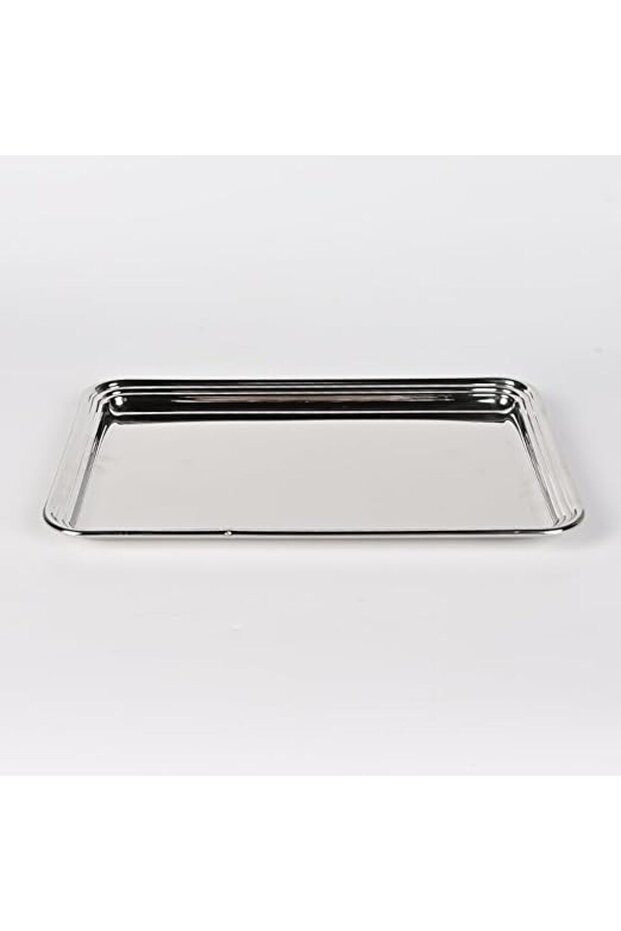 Rectangular Stainless Steel Serving Tray 23.5x24 cm - 1