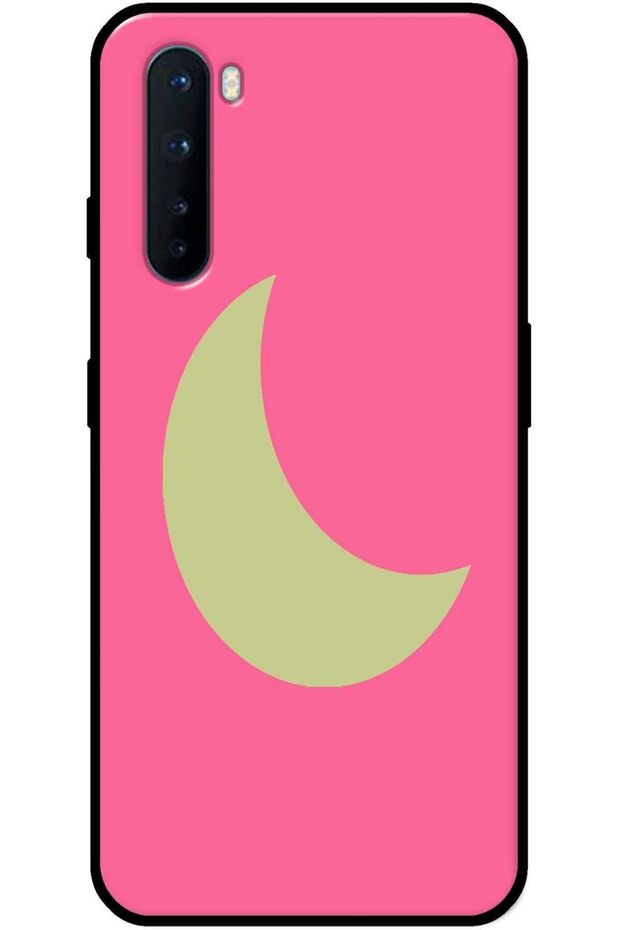 Moon Pattern Phone Case with Colorful Stripe - 1