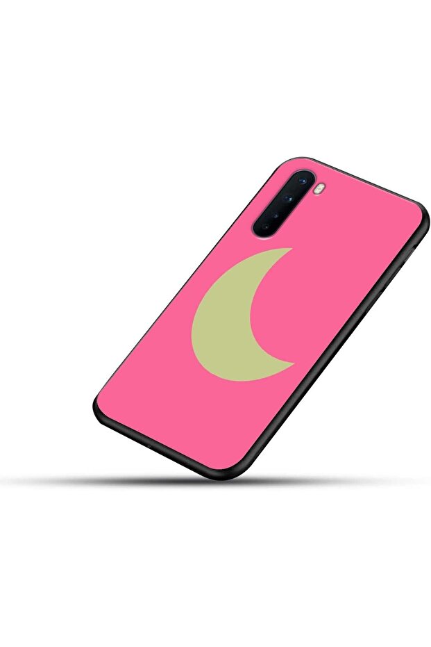 Moon Pattern Phone Case with Colorful Stripe - 4