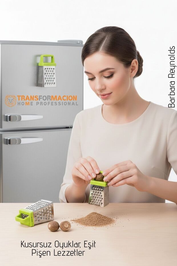 Magnetic Mini Grater 5 cm – Stainless Steel Gourmet Spice Grater & Refrigerator Magnet - 1