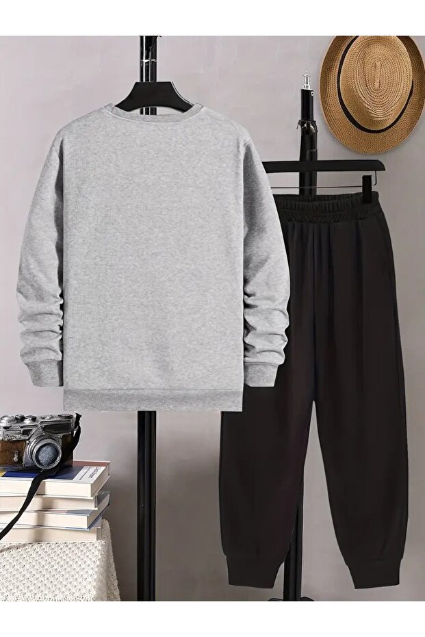 Unisex Tokyo Racing Cars Printed Crew Neck Oversized Bottom-Top Set Jogger Cotton Tracksuit Set - 2