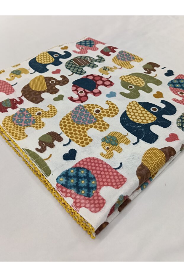 100% Cotton Premium Flannel Double-Sided Multi-Purpose Baby Blanket - 90X80Cm, Special Soft Fabric - 6