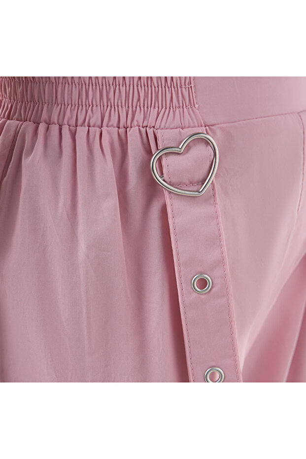 Solid Pants with Pockets and Semi-Elasticated Waistband - 6