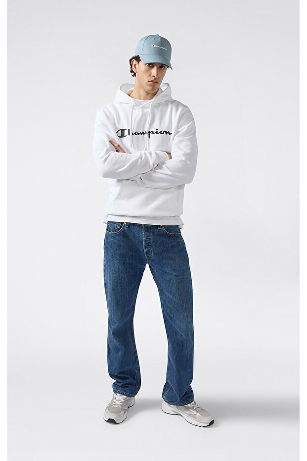 Hooded Sweatshirt Erkek Beyaz  Sweatshirt - 221809-WW001 - 4