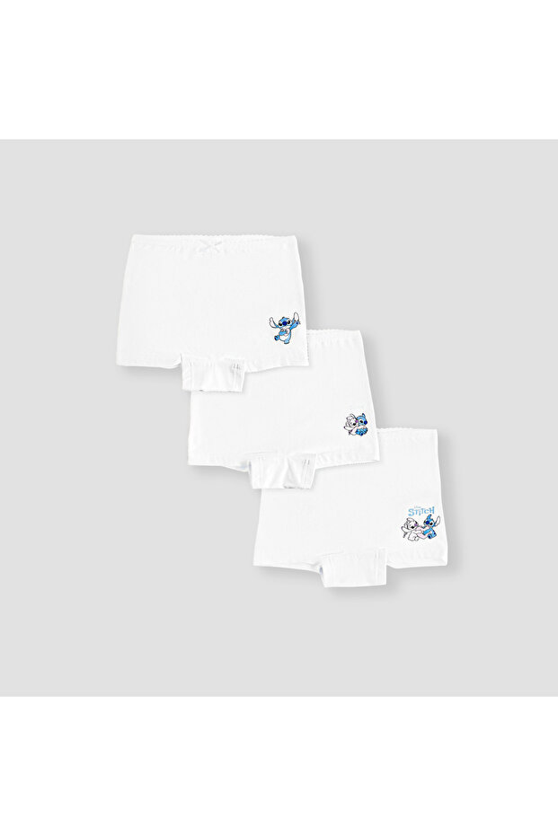 Stitch and Angel Print Briefs with Elasticated Waistband - Set of 3