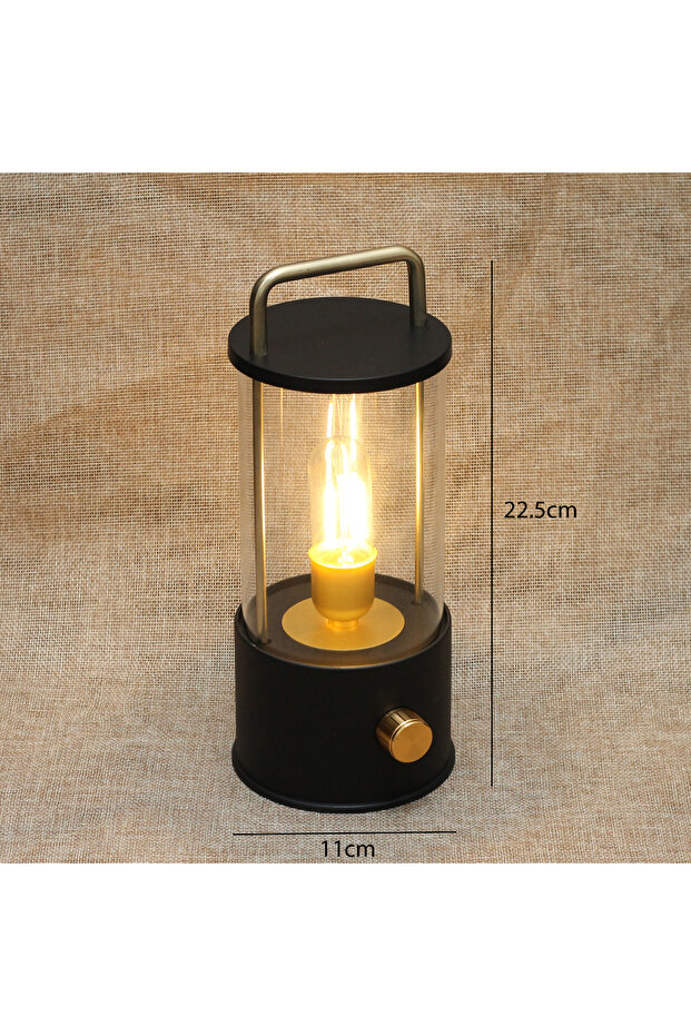 فانوس إضاءة دافئة اسود - 1