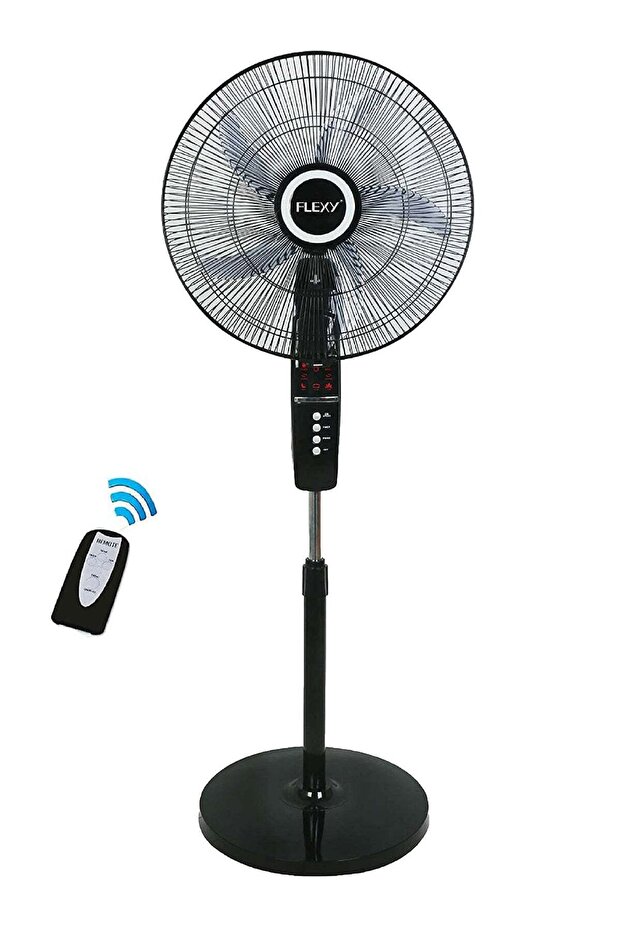 مروحة أرضية مقاس 18 بوصة مع جهاز تحكم عن بعد ومؤقت - 1