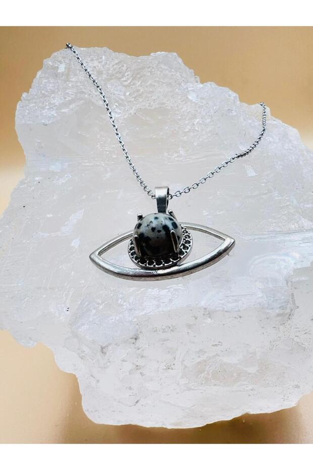Certified Jasper Natural Stone Eye-Themed Necklace