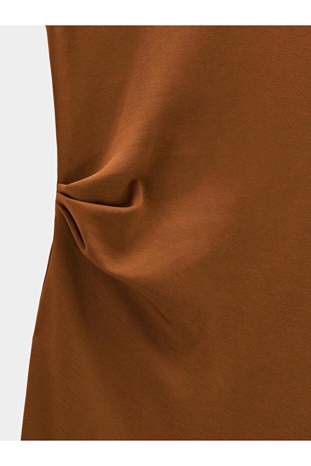 Drapeli Midi Elbise - 6