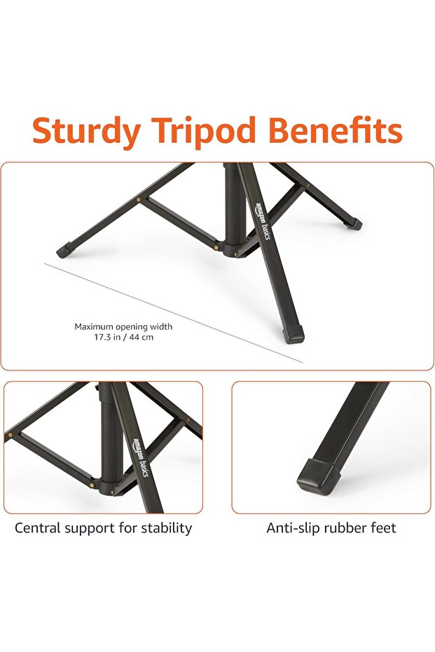حامل ثلاثي القوائم قابل للتمديد للهواتف الذكية، أسود - 5