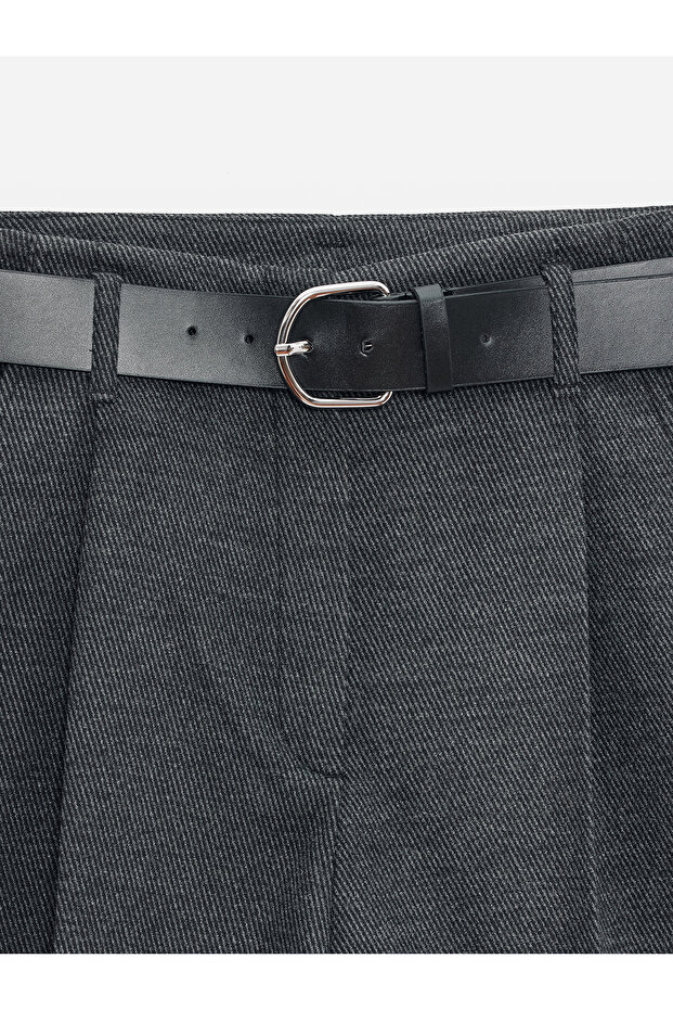 72232 Kemerli Şort-Gri - 7