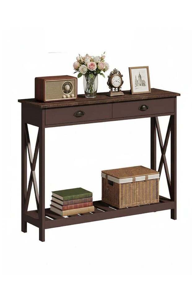 طاولة كونسول ريفية ذات درجتين - 1
