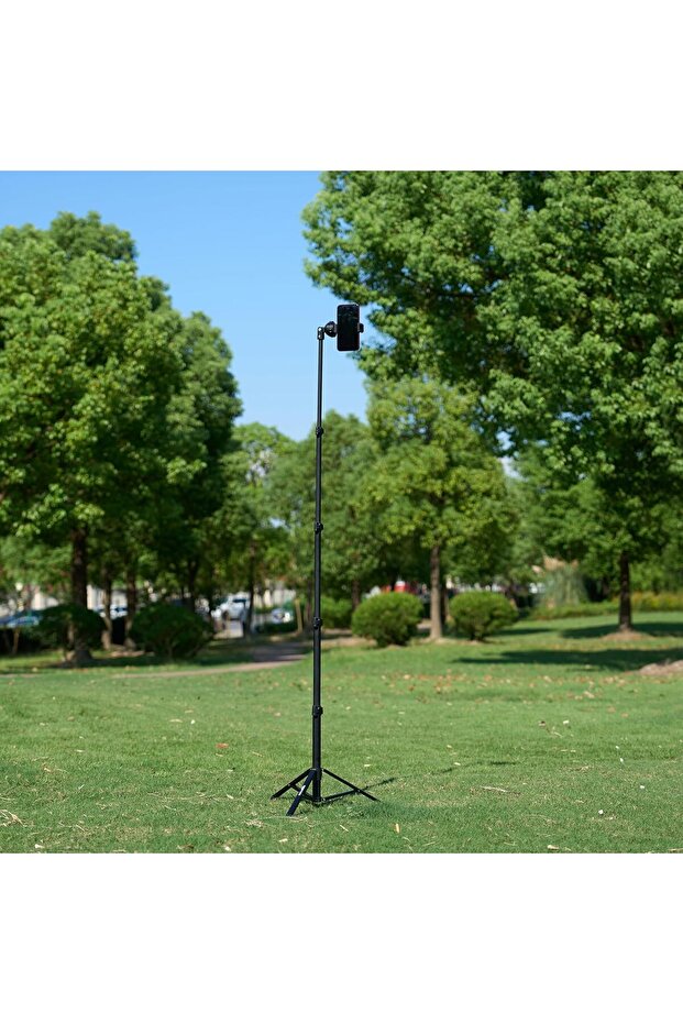 حامل ثلاثي القوائم قابل للتمديد للهواتف الذكية، أسود - 7