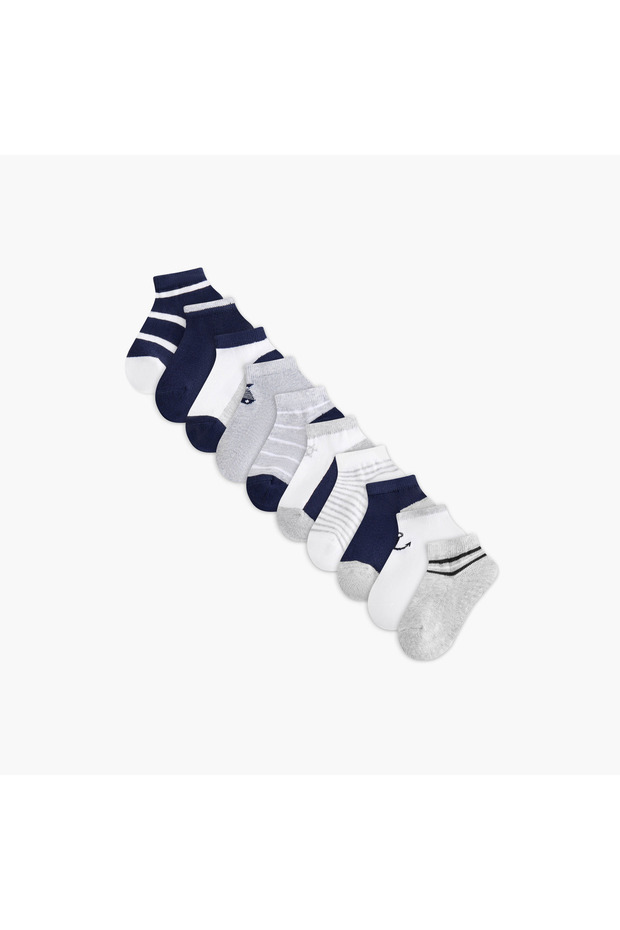 Assorted Ankle Length Socks - Set of 10