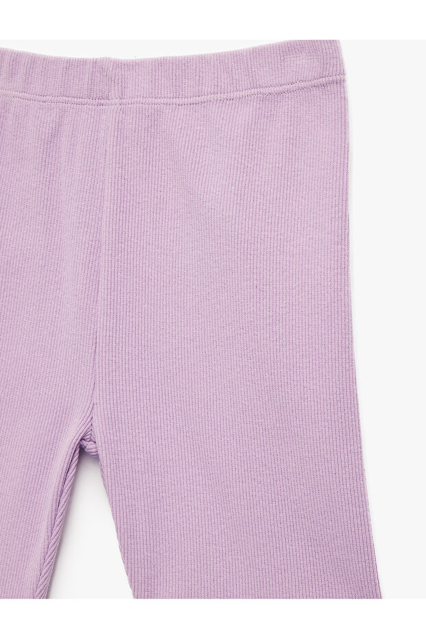 Basic-Leggings aus Baumwolle mit elastischem Bund - 6
