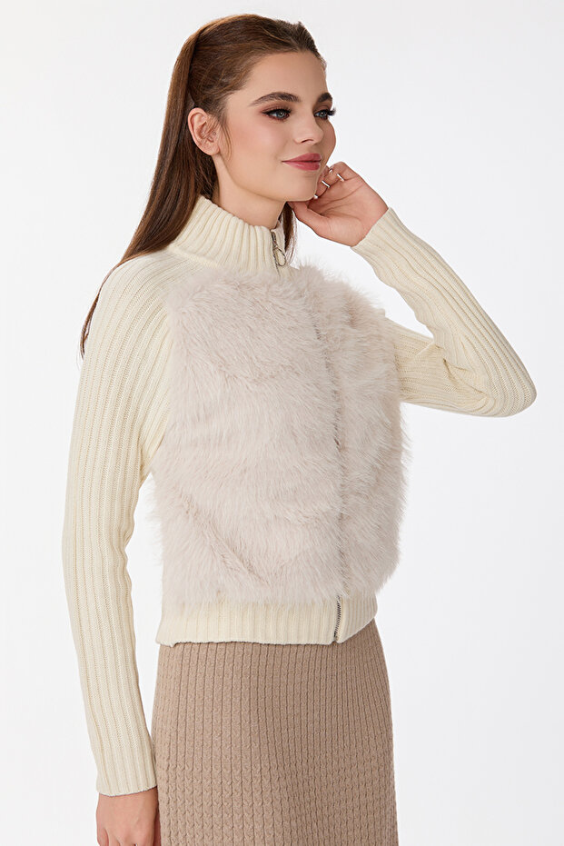 Wool and fur jacket - 5