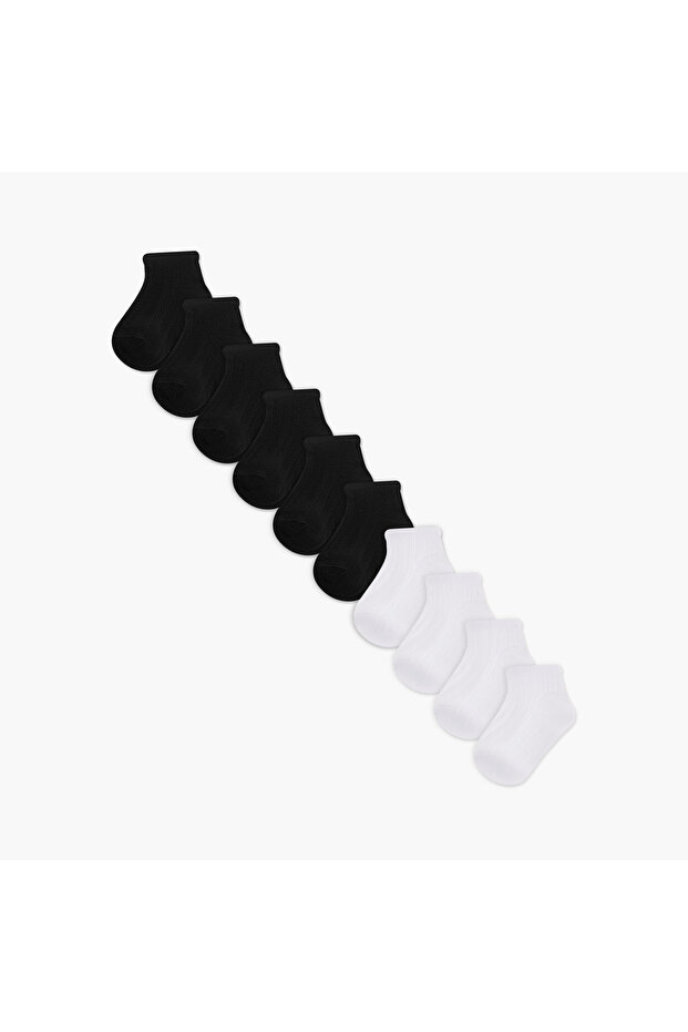 Baby Boys Socks Elasticated Hem - Set of 10