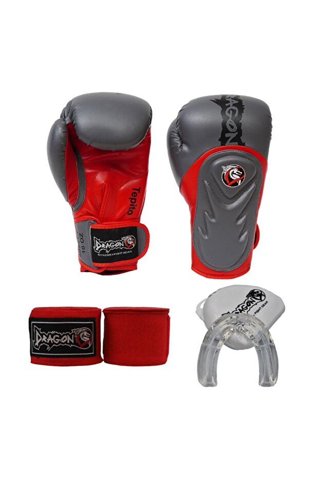 Tepito Boxing Gloves Set Mouthguard Bandage Kick Boxing Gloves Set