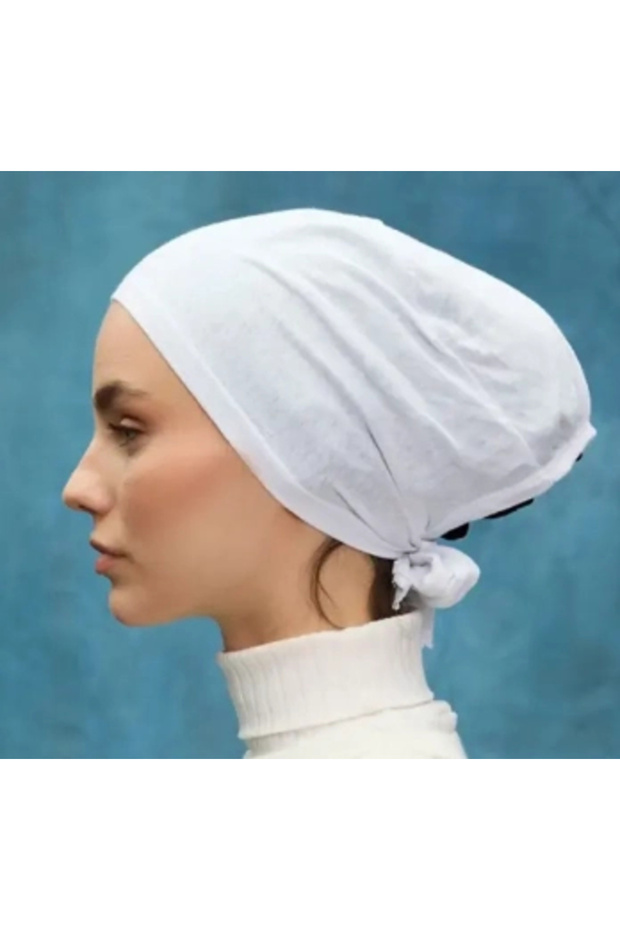 DÜZ BONE BEYAZ-ÜÇGÜL - 1