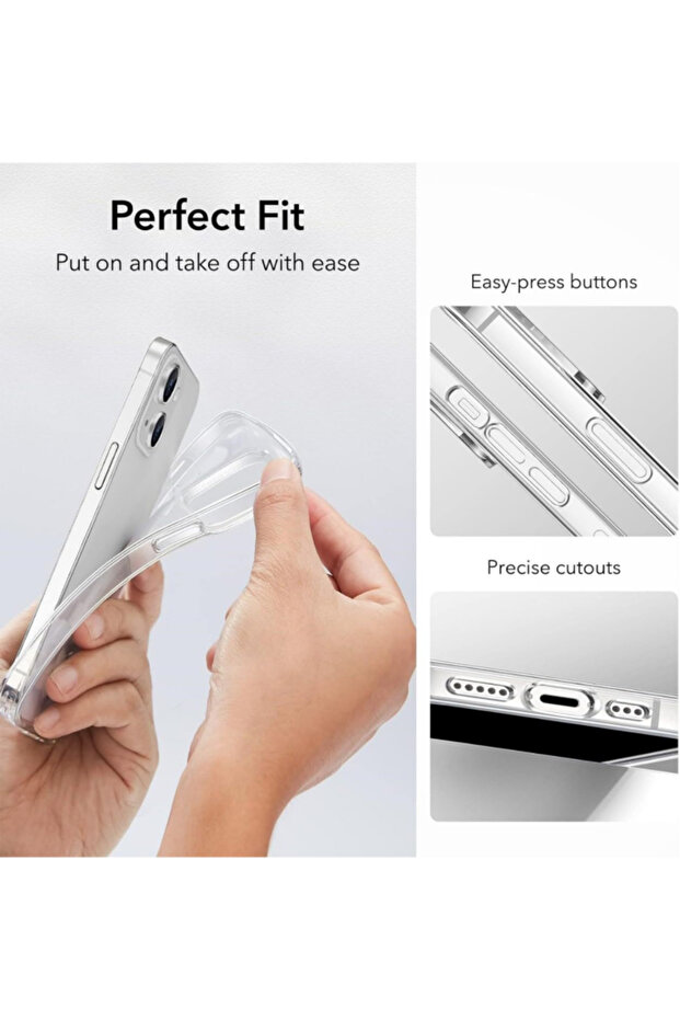 حافظة آيفون 14 برو ماكس من السيليكون الشفاف المزخرف - 3