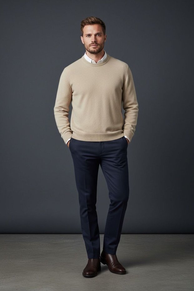 Mace Canvas Side Pocket Classic Cotton Navy Blue Trousers