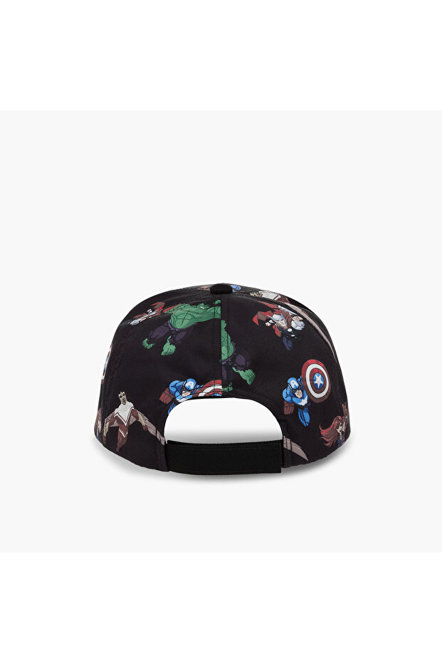 Avengers Print Cap with Hook and Loop Closure - 4