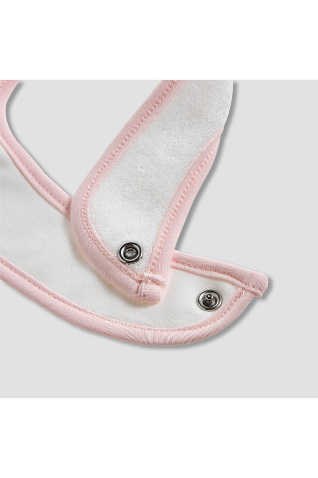 Embroidered Bib with Snap Button Closure - 4