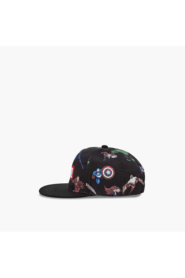 Avengers Print Cap with Hook and Loop Closure - 3