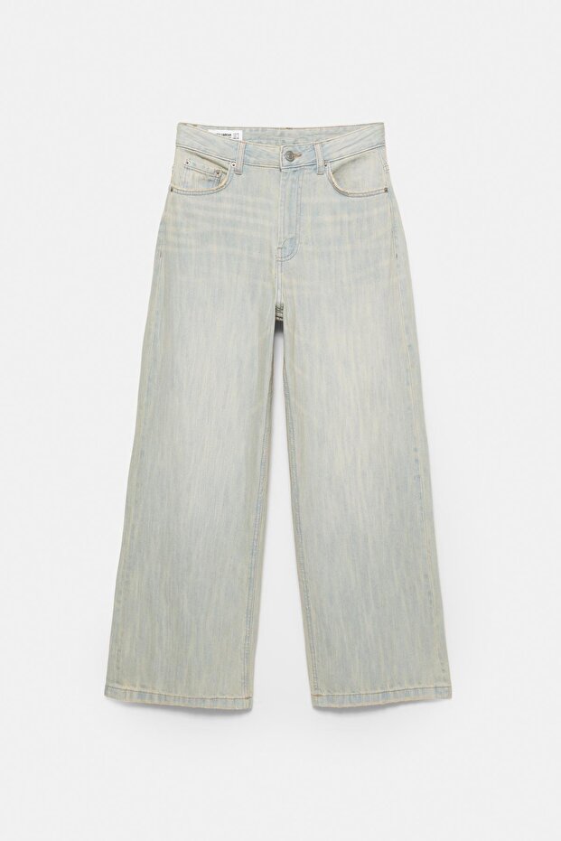 Orta bel baggy jean - 7