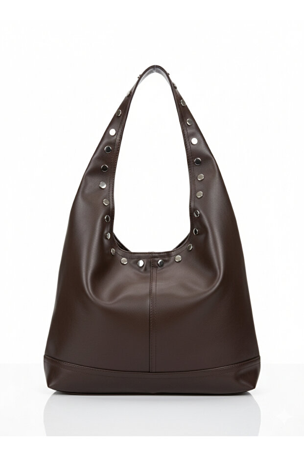 Staple Detailed Women's Hand and Arm Shoulder Bag