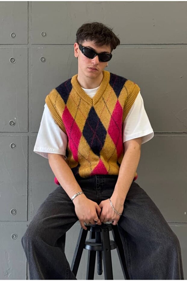 سترة منقوشة بالألماس - 2