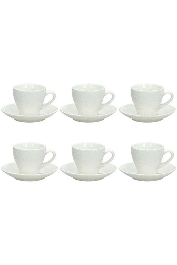 Olimpia Margaret 6-Piece Porcelain Coffee Cup & Saucer Set 100 cc