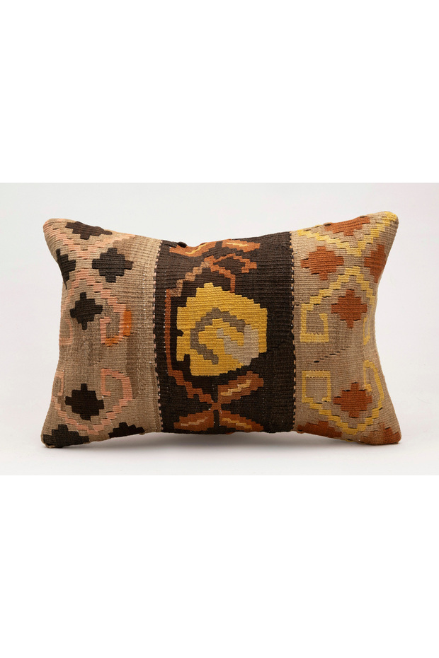 Vintage Pillow Cushion Cover Made from Handmade Old Kilim, 40X60 Cm, Wool