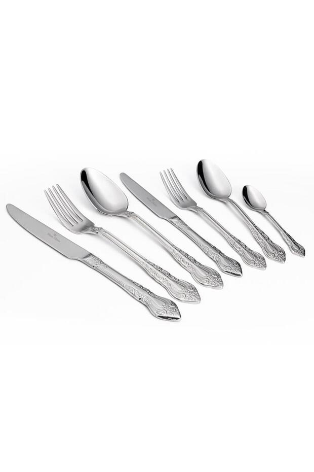 Rome 6-Person 42-Piece Stainless Steel Cutlery Set with Box