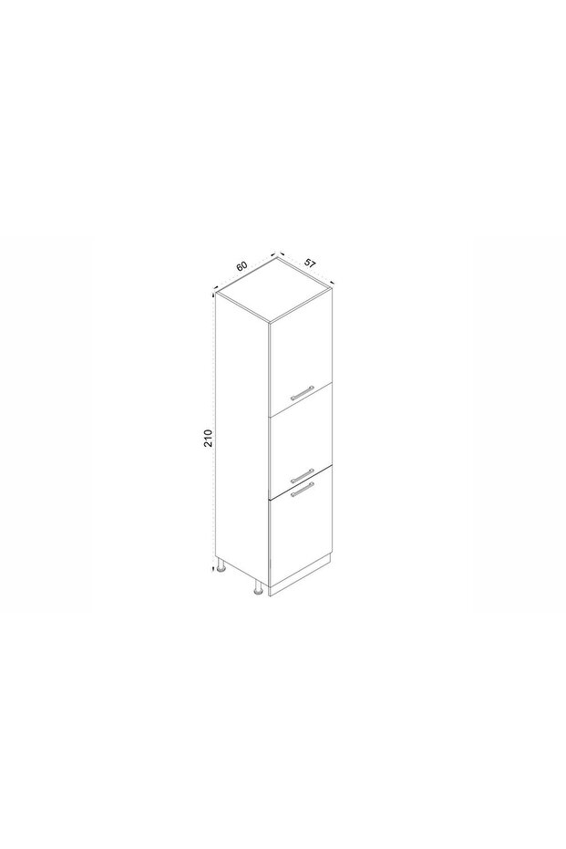 BOY DOLAP, BEYAZ, 60 CM - 5