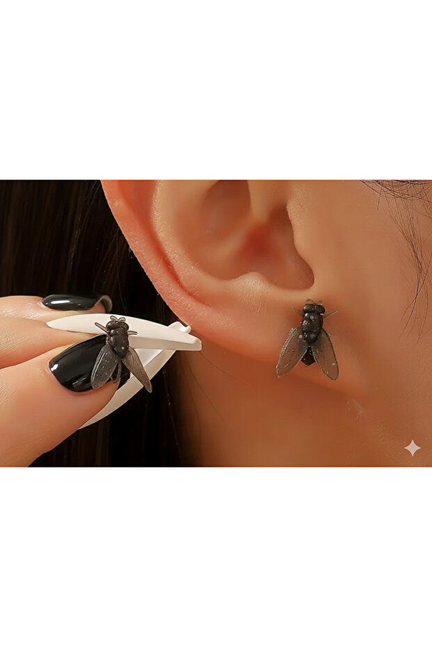 أقراط على شكل ذبابة - 4