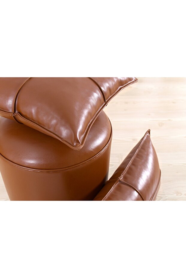 MİLOTTE DERİ PUF, TABA - 7