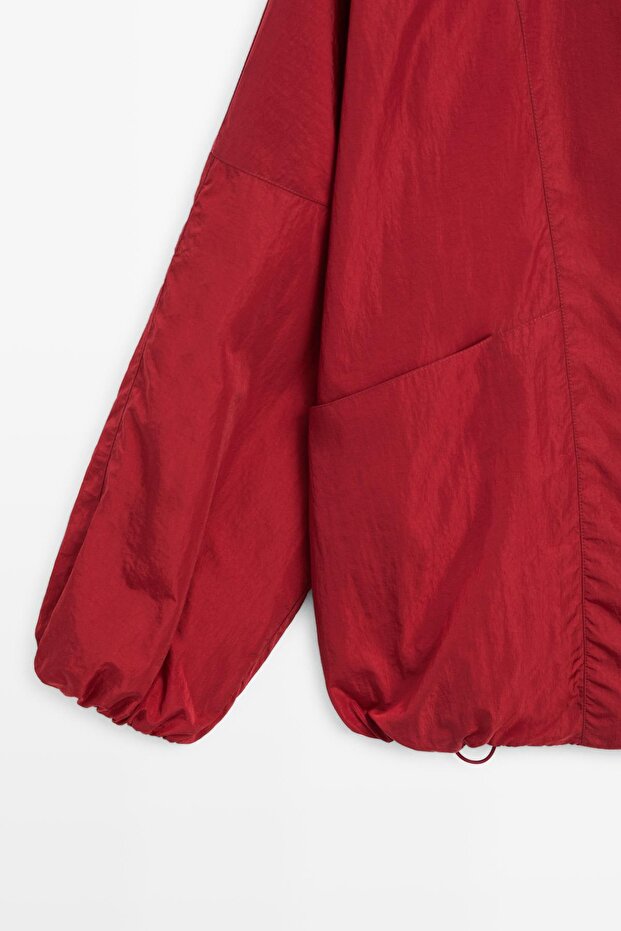 Dik yaka şişme bomber ceket - 7