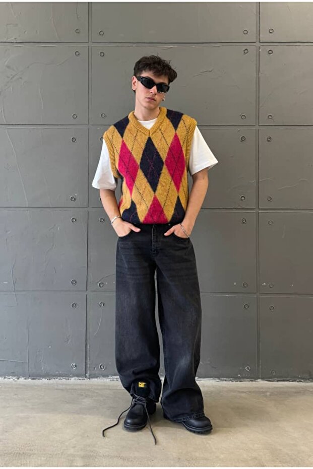 سترة منقوشة بالألماس - 3