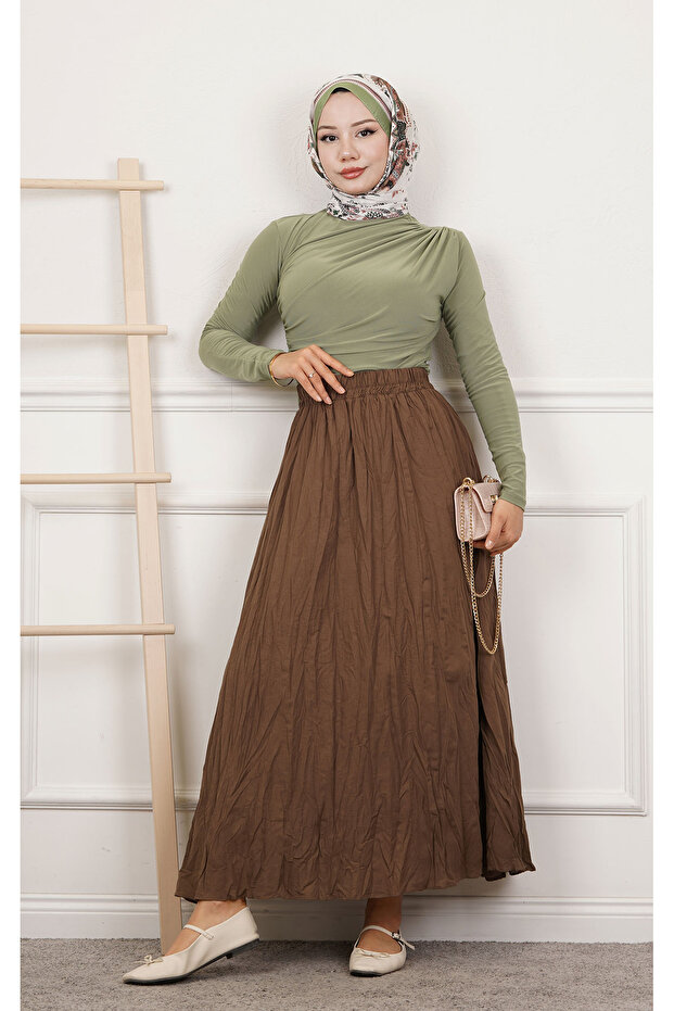 BLUZ PİLE DETAYLI - 1